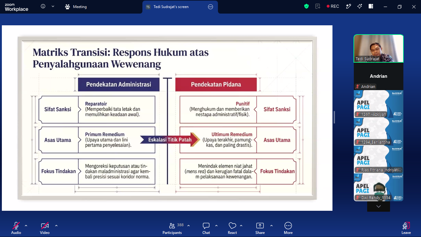 Sambut KHUP Baru, ASN ANRI Ikuti Penyuluhan “Kejahatan dalam KUHP Nasional, antara Penyalahgunaan Wewenang dan Pertanggungjawaban Hukum”