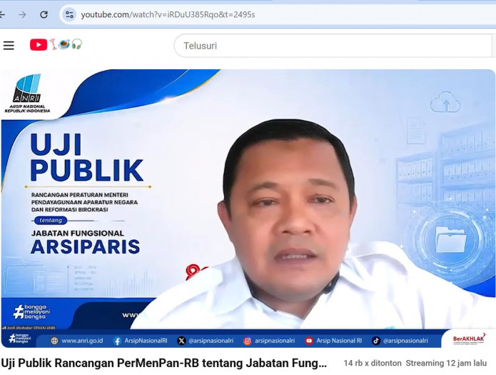 ANRI Lakukan Uji Publik Rancangan Regulasi Jabatan Fungsional Arsiparis