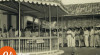 Foto Menteri Pengajaran, Pendidikan dan Kebudayaan, Bahder Djohan, Memberikan sambutan di hadapan Pegawai kementerian, 4 April 1952.
